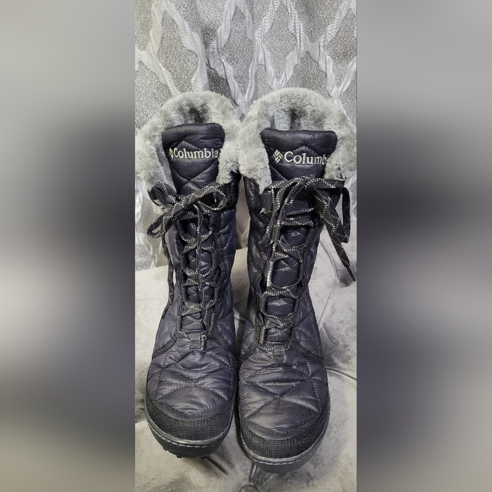 Columbia | Omni-Grip Powder Summit Quilted Puff Faux Fur Winter Boots | Size 7